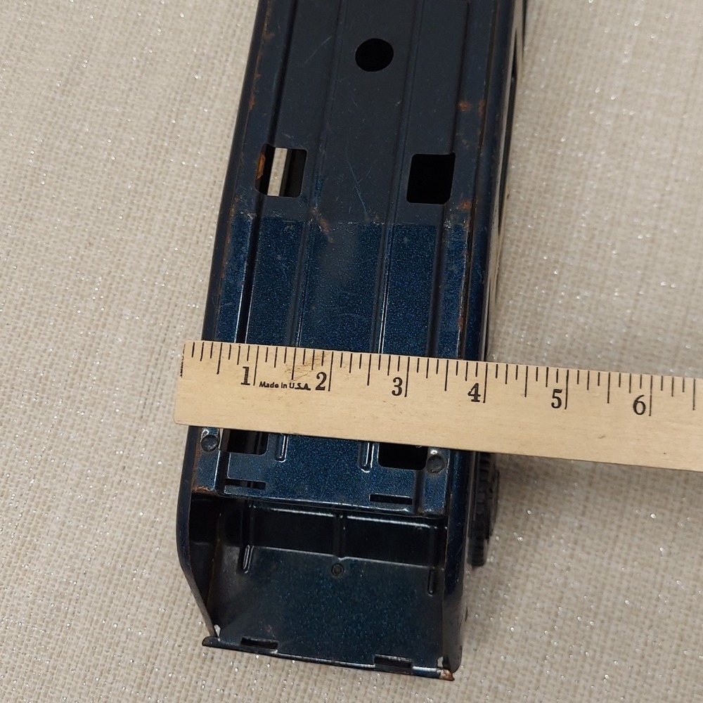 Vintage Tonka Pressed Steel Otto's Transport Car Hauler Trailer Blue 13 Inch - Picture 11 of 12